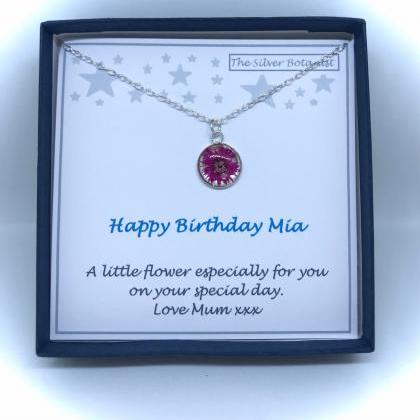 Sterling Silver Flower Necklace With Add Your Own..