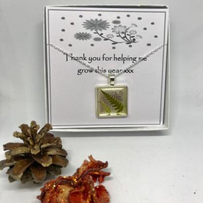 Teacher Thank You Gift - A Real Forest Fern Memory..