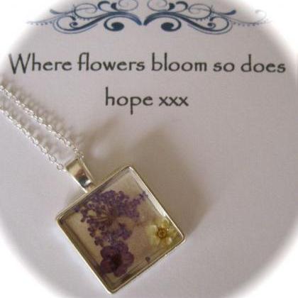 Memories Of Flowers - A Purple And White Dried..