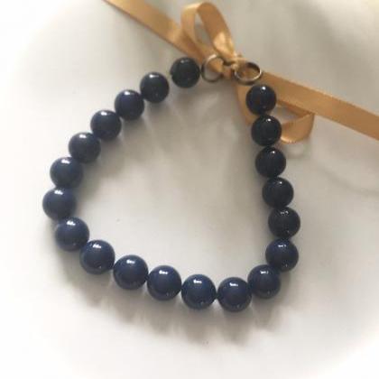 - Beautiful Ceramic Navy Blue Bracelet