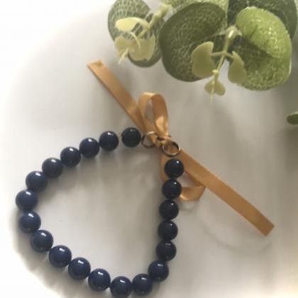 - Beautiful Ceramic Navy Blue Bracelet
