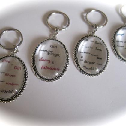 Quotation Keyring - If I Lay Here, If I Just Lay..