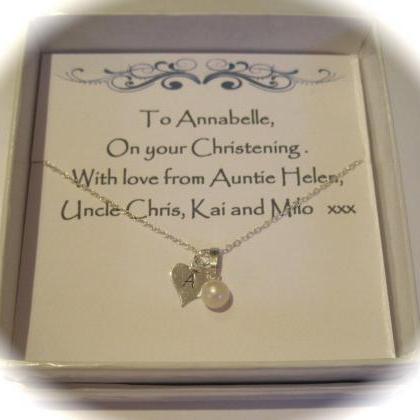 Christening Sterling Silver Hand Stamped..