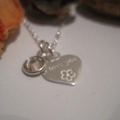 Sterling Silver I Love You Heart &..