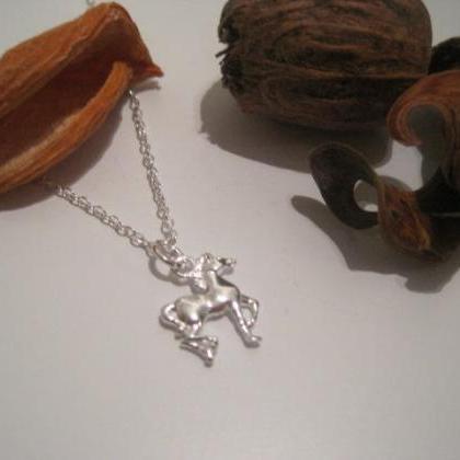 Sterling Silver Horse Charm Necklace- A Perfect..