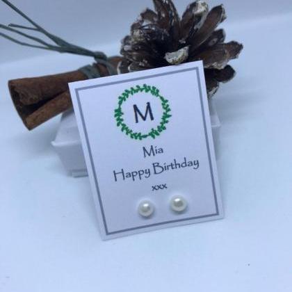 Personalised Wreath Initial Name Sterling Silver..