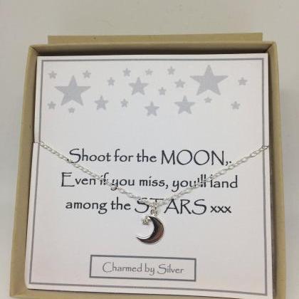 Sterling Silver Moon & Star Charm..