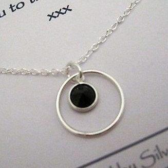 Sterling Silver Circle & Coloured..