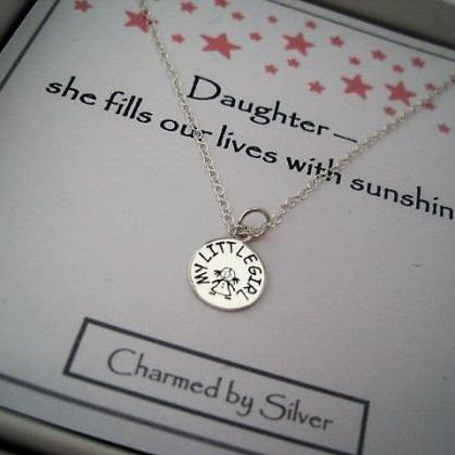 Sterling Silver Little Girl Charm Necklace - A..