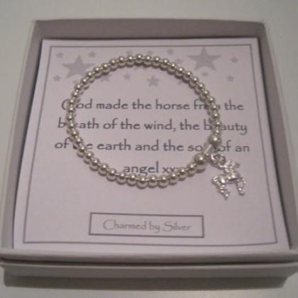 Sterling Silver Horse Charm Stretch..