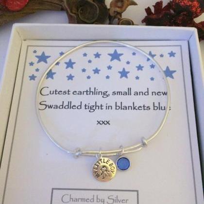 Sterling Silver Hand Stamped My Little Boy..