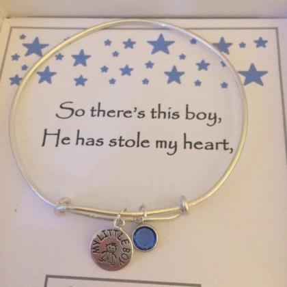 Sterling Silver Hand Stamped My Little Boy..