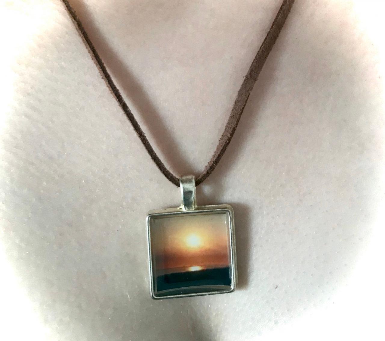 Memories of a vibrant sunset in Croyde - a Memory Necklace