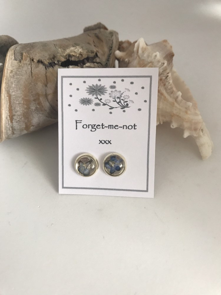 Available For Immediate Despatch - Dried Flower Earrings With A Message