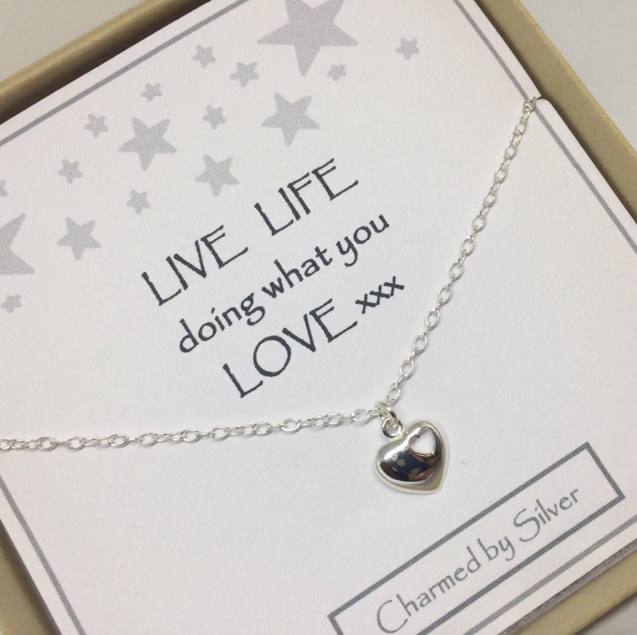 Sterling Silver Two Heart Charm Necklace - A Perfect Gift With A Perfect Message