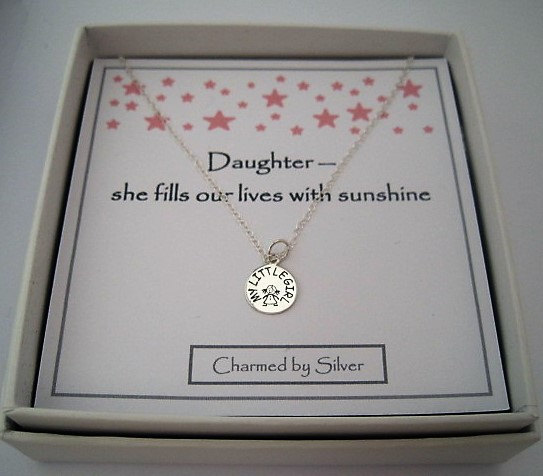 Sterling Silver Little Girl Charm Necklace - A Perfect Gift For A Daughter